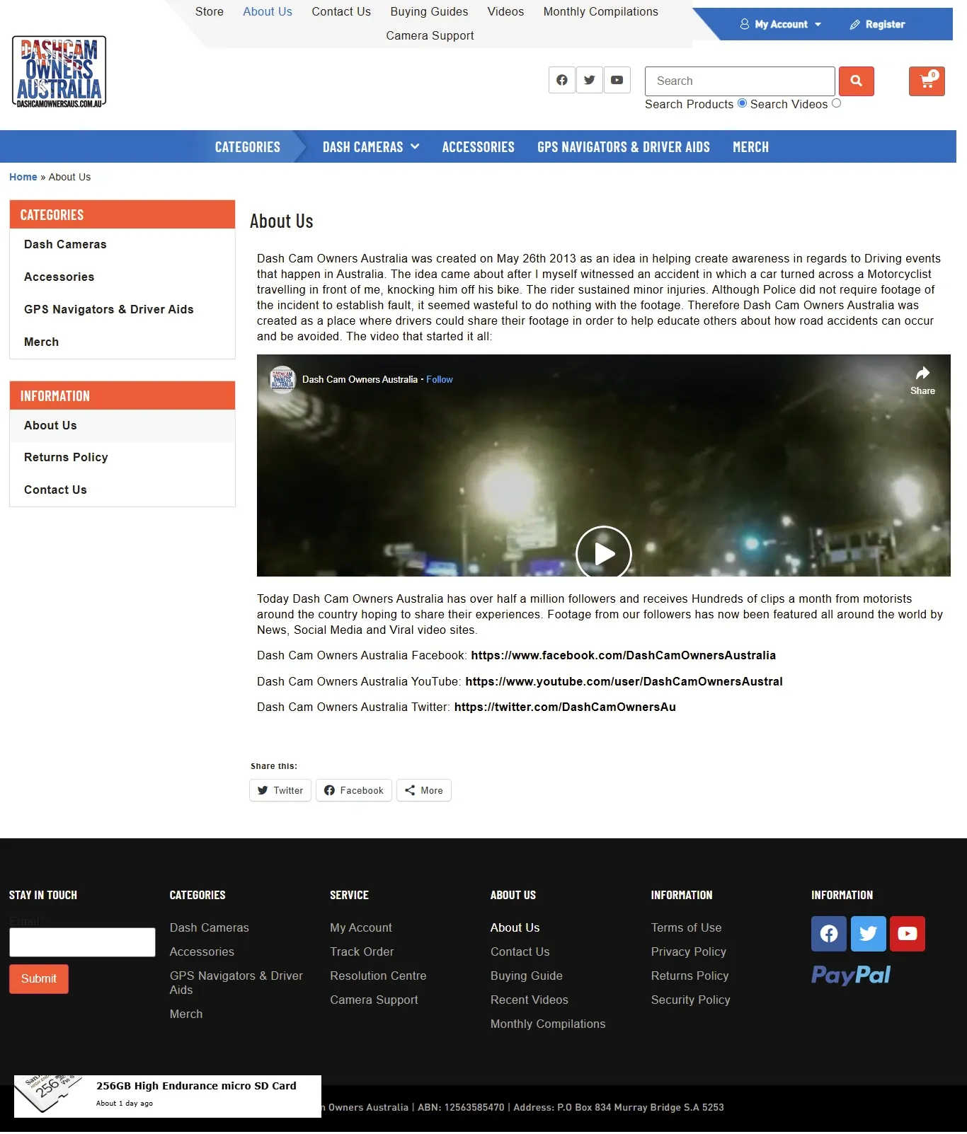 Dashcamownersaus about 1 2589d77a63